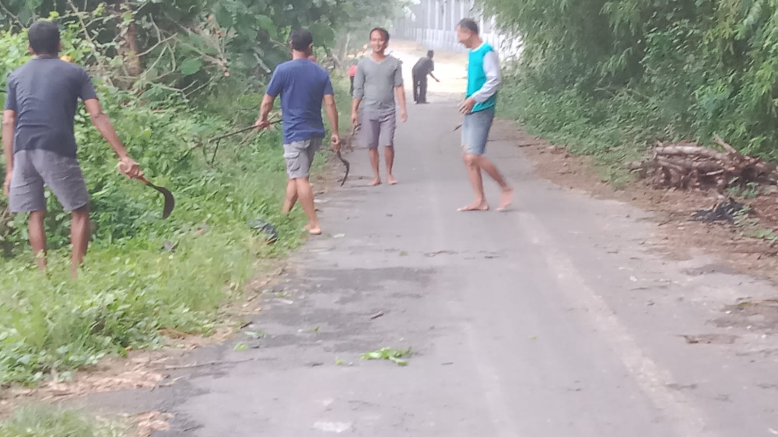 LAWAN NYAMUK DEMAM BERDARAH WARGA DESA MANTREN KERJA BAKTI